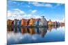 Reitdiephaven - Colorful Buildings on Water in Groningen, Netherlands-Olha Rohulya-Mounted Photographic Print