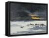 Reitende Indianer Im Schneesturm-Frank Buchser-Framed Stretched Canvas