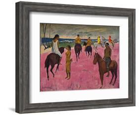 'Reiter am Strande', 1902-Paul Gauguin-Framed Giclee Print