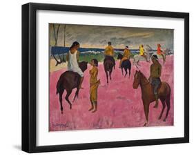 'Reiter am Strande', 1902-Paul Gauguin-Framed Giclee Print