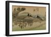 Reizgers Pass a Resting Place Along the Tokaido-Utagawa Hiroshige-Framed Art Print