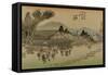 Reizgers Pass a Resting Place Along the Tokaido-Utagawa Hiroshige-Framed Stretched Canvas