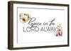 Rejoice Always-Jace Grey-Framed Art Print