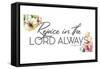 Rejoice Always-Jace Grey-Framed Stretched Canvas