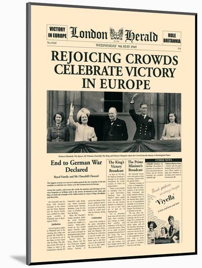 Rejoicing Crowds Celebrate Victory-The Vintage Collection-Mounted Art Print