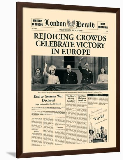 Rejoicing Crowds Celebrate Victory-The Vintage Collection-Framed Art Print