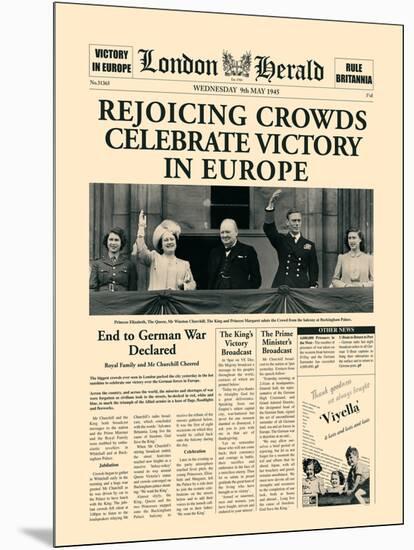 Rejoicing Crowds Celebrate Victory-The Vintage Collection-Mounted Art Print