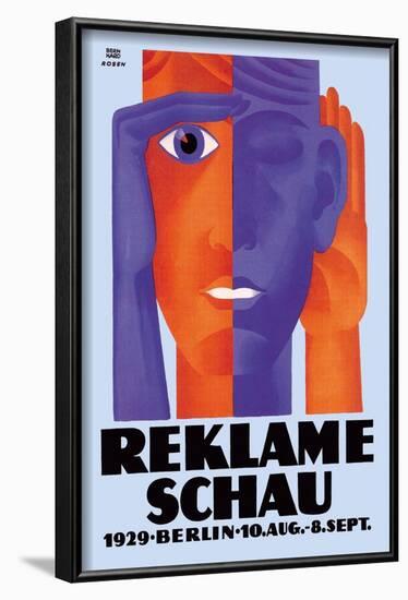 Reklame Schau-Fritz Rosen-Framed Art Print