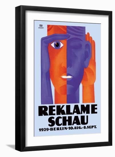 Reklame Schau-Fritz Rosen-Framed Art Print