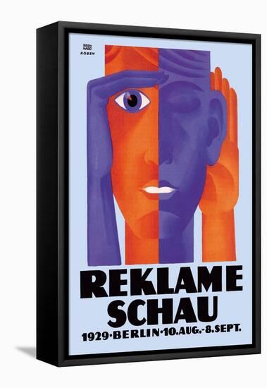Reklame Schau-Fritz Rosen-Framed Stretched Canvas