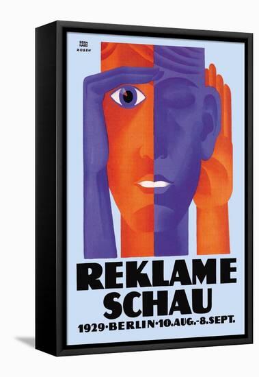 Reklame Schau-Fritz Rosen-Framed Stretched Canvas
