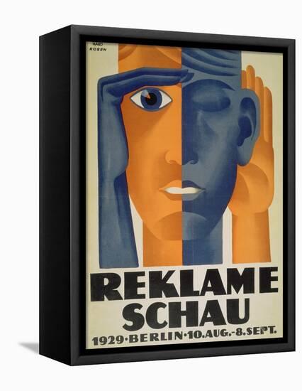 Reklameschau', Poster for the Berlin Advertising Exhibition, 1929-Lucian Bernhard-Framed Stretched Canvas