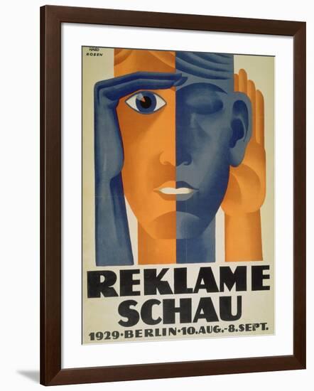 Reklameschau', Poster for the Berlin Advertising Exhibition, 1929-Lucian Bernhard-Framed Giclee Print