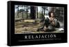 Relajación. Cita Inspiradora Y Póster Motivacional-null-Framed Stretched Canvas