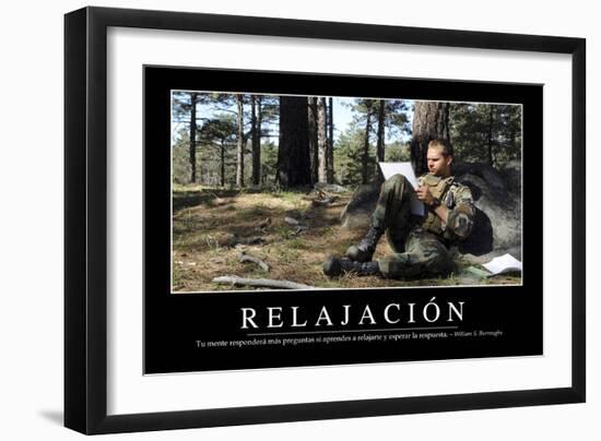 Relajación. Cita Inspiradora Y Póster Motivacional-null-Framed Premium Photographic Print