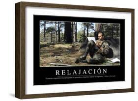 Relajación. Cita Inspiradora Y Póster Motivacional-null-Framed Photographic Print