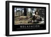 Relajación. Cita Inspiradora Y Póster Motivacional-null-Framed Photographic Print