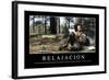 Relajación. Cita Inspiradora Y Póster Motivacional-null-Framed Photographic Print