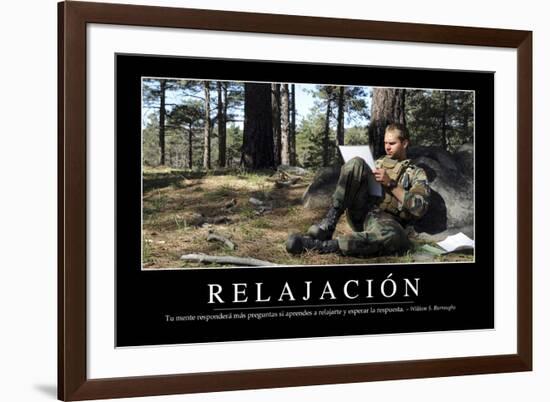 Relajación. Cita Inspiradora Y Póster Motivacional-null-Framed Photographic Print