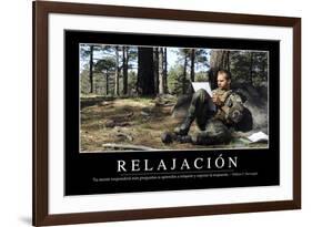 Relajación. Cita Inspiradora Y Póster Motivacional-null-Framed Photographic Print