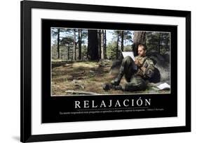 Relajación. Cita Inspiradora Y Póster Motivacional-null-Framed Photographic Print