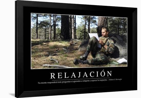 Relajación. Cita Inspiradora Y Póster Motivacional-null-Framed Photographic Print