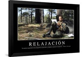 Relajación. Cita Inspiradora Y Póster Motivacional-null-Framed Photographic Print