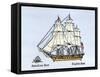 Relative Size of the American and English Fleets at the Start of the War of 1812-null-Framed Stretched Canvas