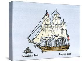 Relative Size of the American and English Fleets at the Start of the War of 1812-null-Stretched Canvas