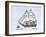 Relative Size of the American and English Fleets at the Start of the War of 1812-null-Framed Giclee Print