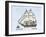 Relative Size of the American and English Fleets at the Start of the War of 1812-null-Framed Giclee Print