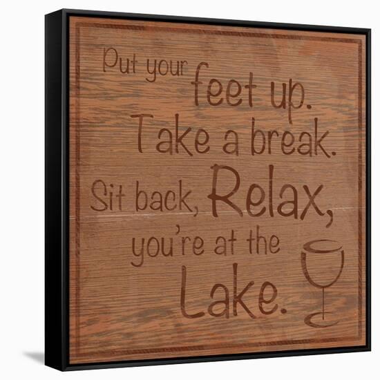 Relax Lake-Lauren Gibbons-Framed Stretched Canvas