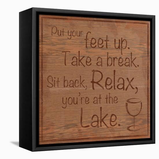 Relax Lake-Lauren Gibbons-Framed Stretched Canvas