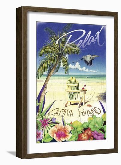 Relax Palm Chair-James and Kathleen Mazzotta-Framed Giclee Print