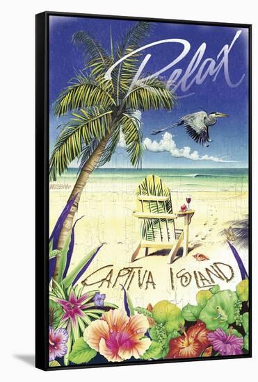 Relax Palm Chair-James and Kathleen Mazzotta-Framed Stretched Canvas