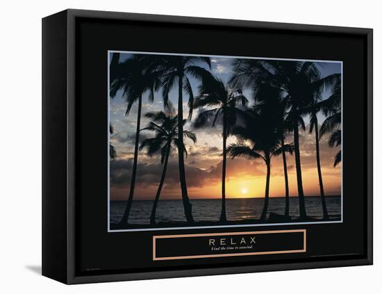 Relax - Palm Trees on Beach-Unknown Unknown-Framed Stretched Canvas