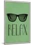 Relax Retro Sunglasses Art Poster Print-null-Mounted Poster