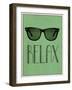 Relax Retro Sunglasses Art Poster Print-null-Framed Art Print