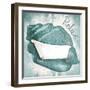 Relax Shell Bath-Jace Grey-Framed Art Print