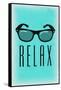 Relax - Sunglasses-Lantern Press-Framed Stretched Canvas