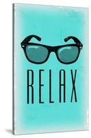 Relax - Sunglasses-Lantern Press-Stretched Canvas