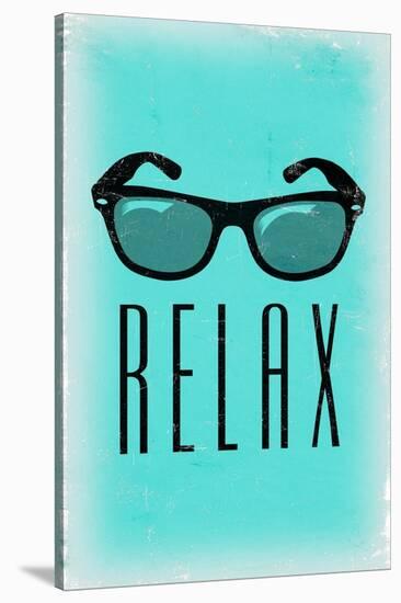 Relax - Sunglasses-Lantern Press-Stretched Canvas