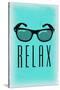 Relax - Sunglasses-Lantern Press-Stretched Canvas