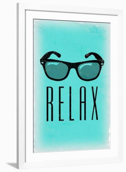 Relax - Sunglasses-Lantern Press-Framed Art Print