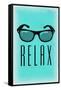 Relax - Sunglasses-Lantern Press-Framed Stretched Canvas