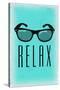 Relax - Sunglasses-Lantern Press-Stretched Canvas