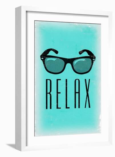 Relax - Sunglasses-Lantern Press-Framed Art Print