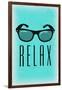 Relax - Sunglasses-Lantern Press-Framed Art Print