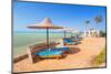 Relax under Parasol on the Beach of Red Sea, Egypt-Patryk Kosmider-Mounted Photographic Print