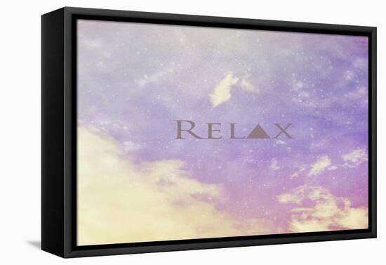 Relax-Vintage Skies-Framed Stretched Canvas